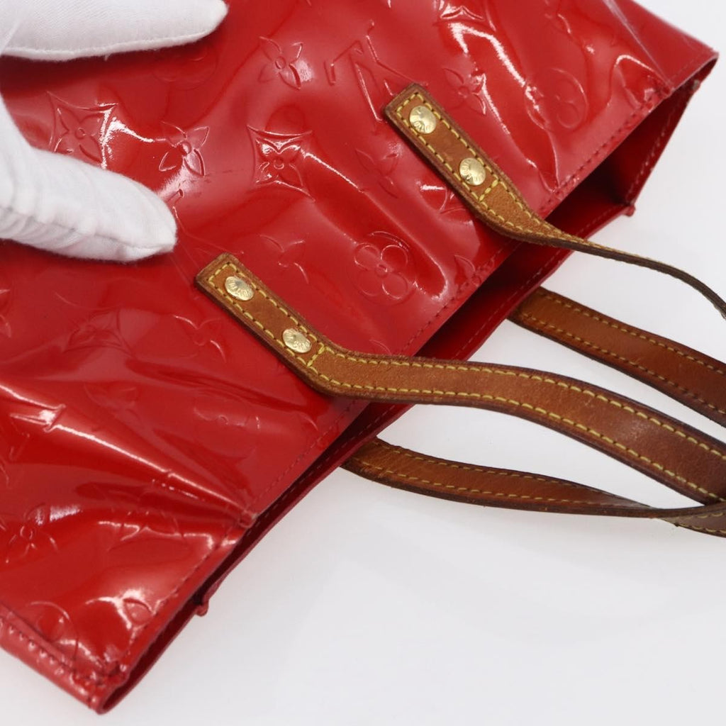 Louis Vuitton Reade Handbag Monogram Vernis Red Patent_Leather Handbag