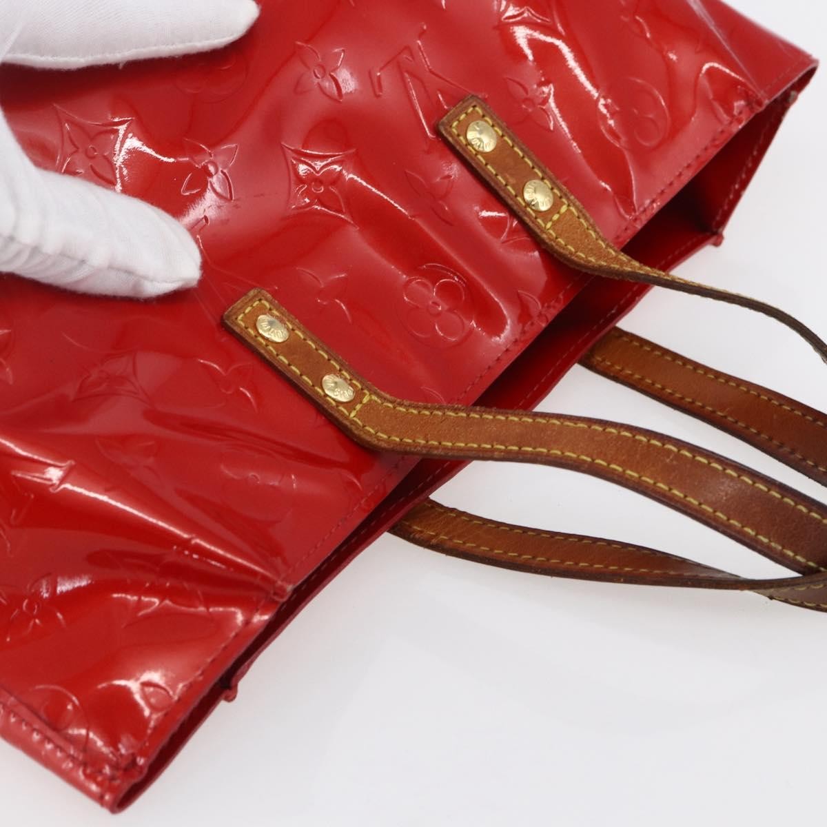 Louis Vuitton Reade Handbag Monogram Vernis Red Patent_Leather Handbag