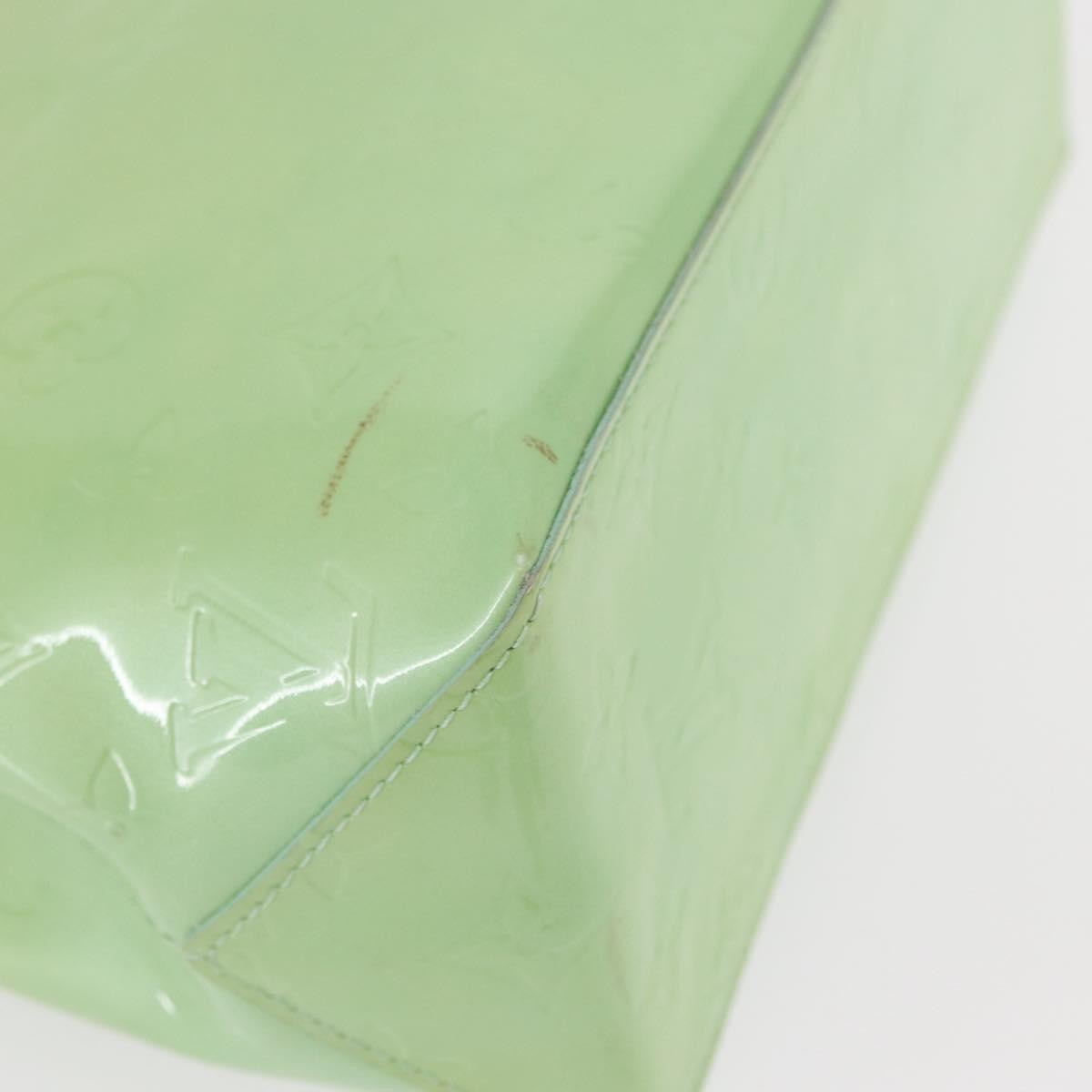 Louis Vuitton Reade Handbag Monogram Vernis Green Patent_Leather Tote Bag
