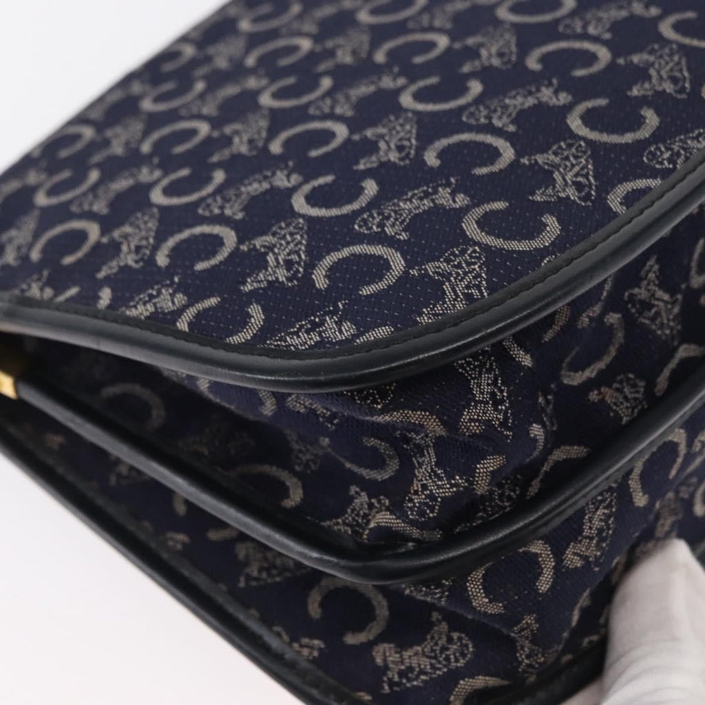 Celine C Sulky Shoulder Bag Canvas Navy Canvas Shoulder Bag Bag