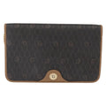 Christian Dior Vintage Honeycomb Chain Canvas Black Canvas Shoulder Bag Bag (Pre-Owned)