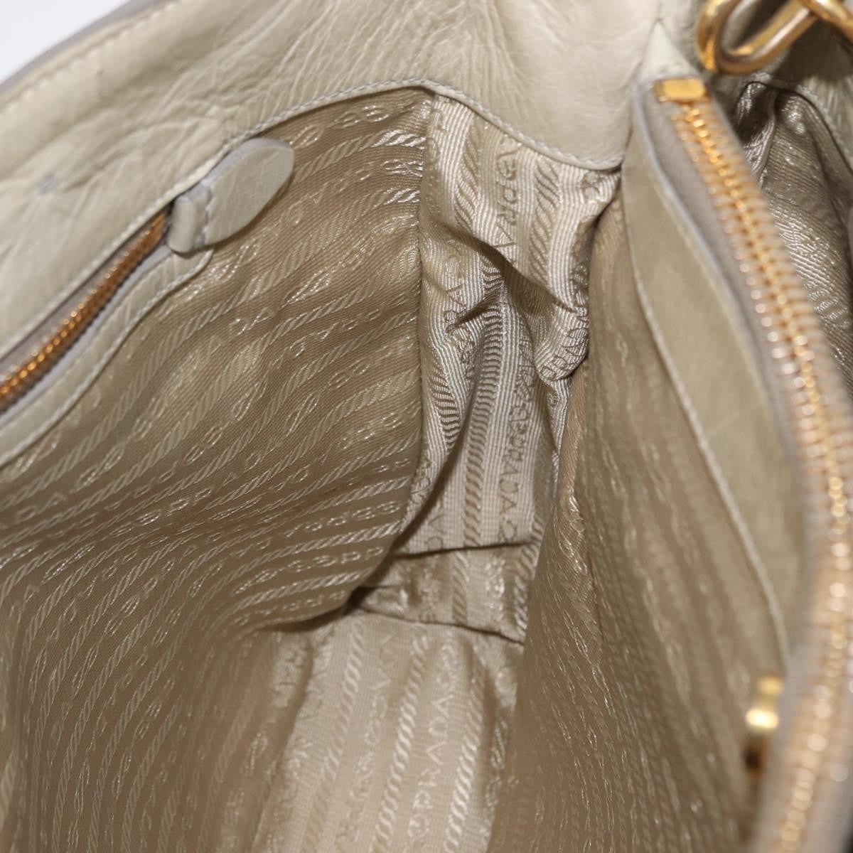 Prada Tote Vitello Daino Vitello Daino Beige Leather Handbag