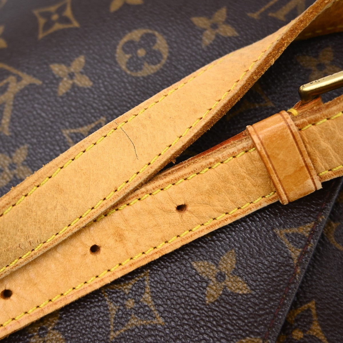 Louis Vuitton Musette Handbag Monogram Canvas Brown Canvas Shoulder Bag