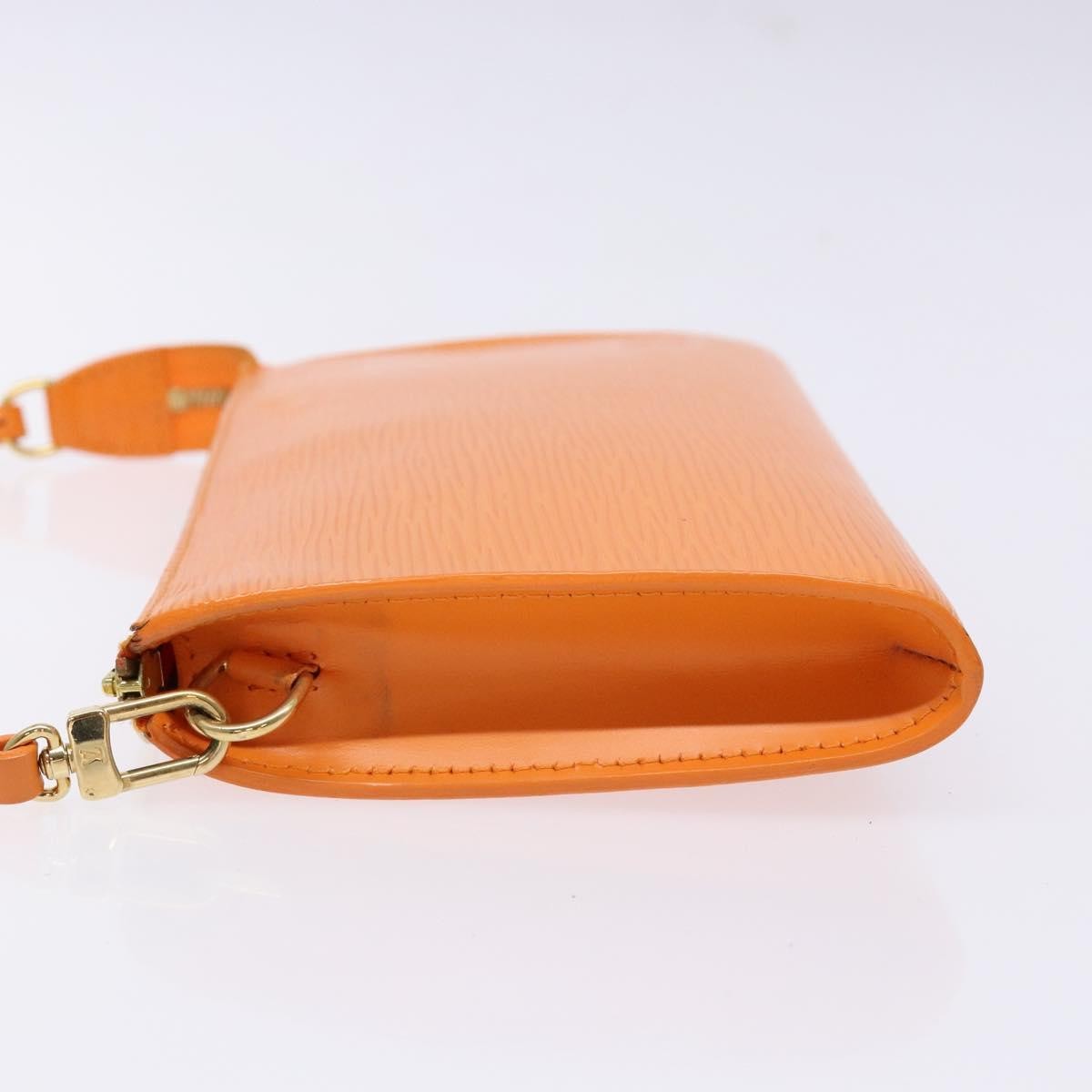 Louis Vuitton Pochette Accessoires Epi Leather Orange Leather Clutche & Pouche Bag