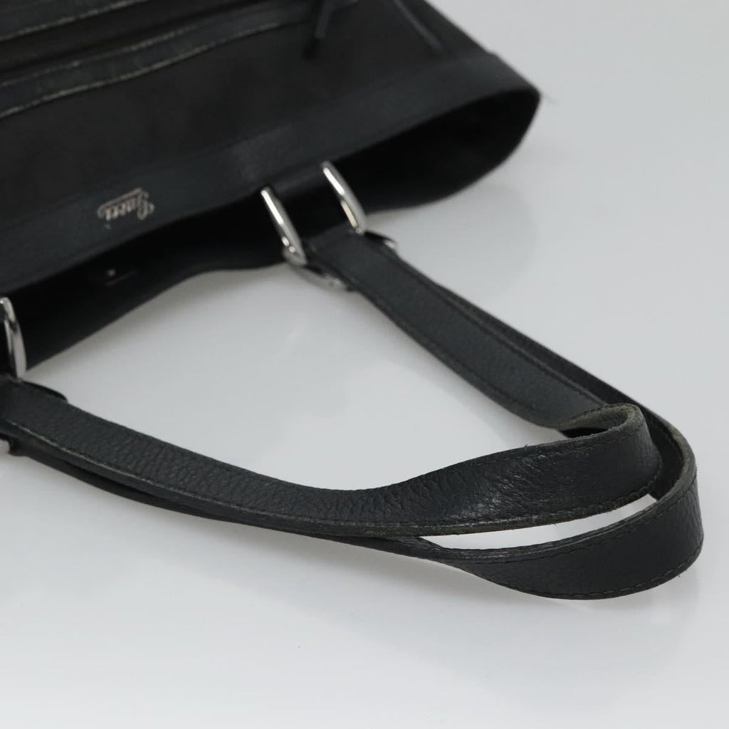 Gucci Abbey Pocket Tote Gg Canvas Black Canvas Tote Bag Bag (Pre-Owned)
