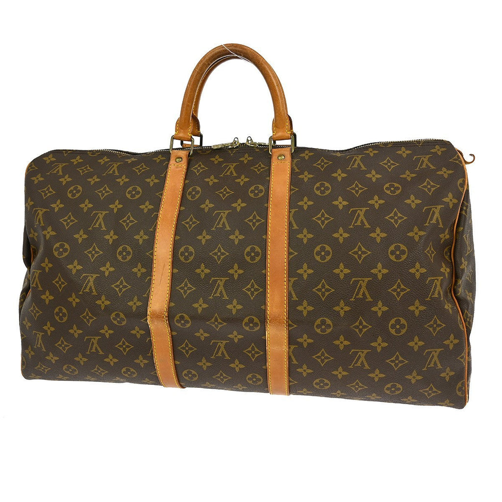 Louis Vuitton Keepall Bag Monogram Canvas Brown Canvas Travel Bag