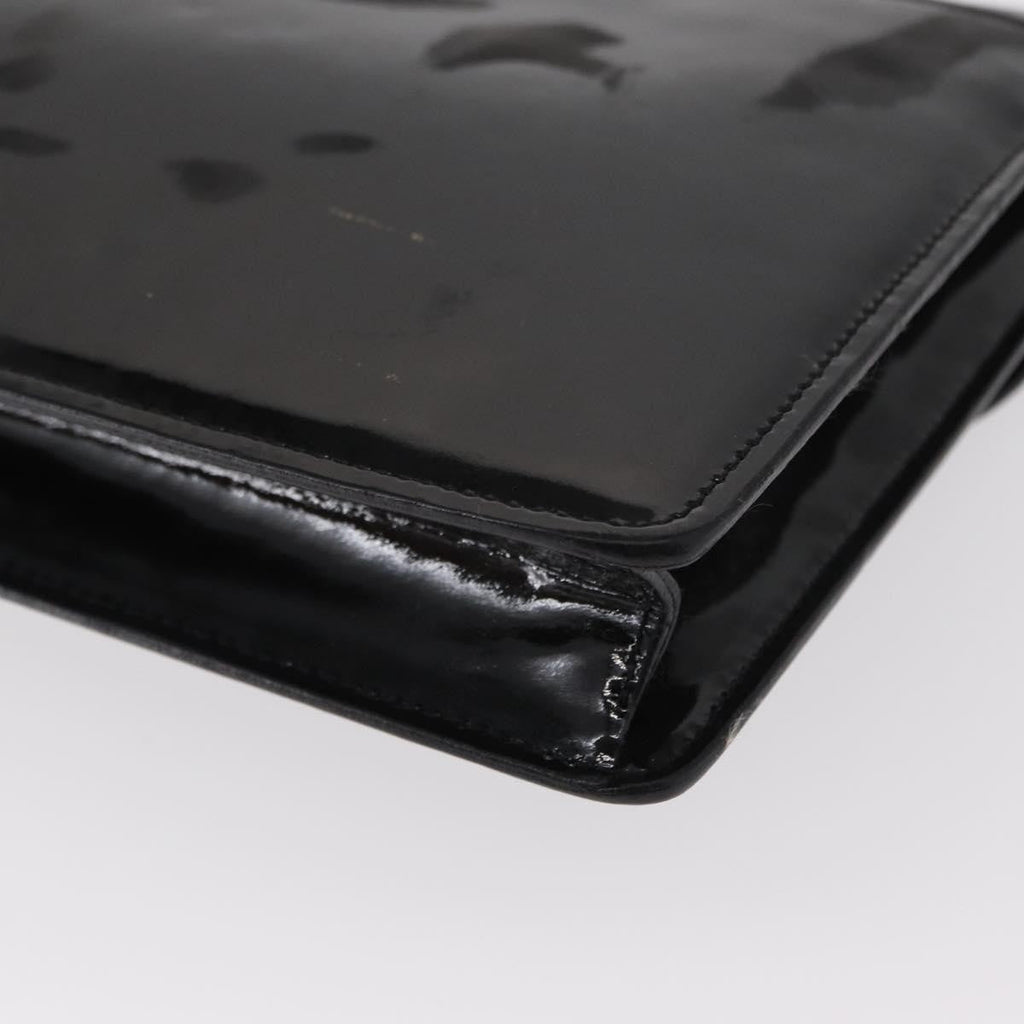 Celine Clutch Bag Enamel Black Patent_Leather Clutche & Pouche Bag