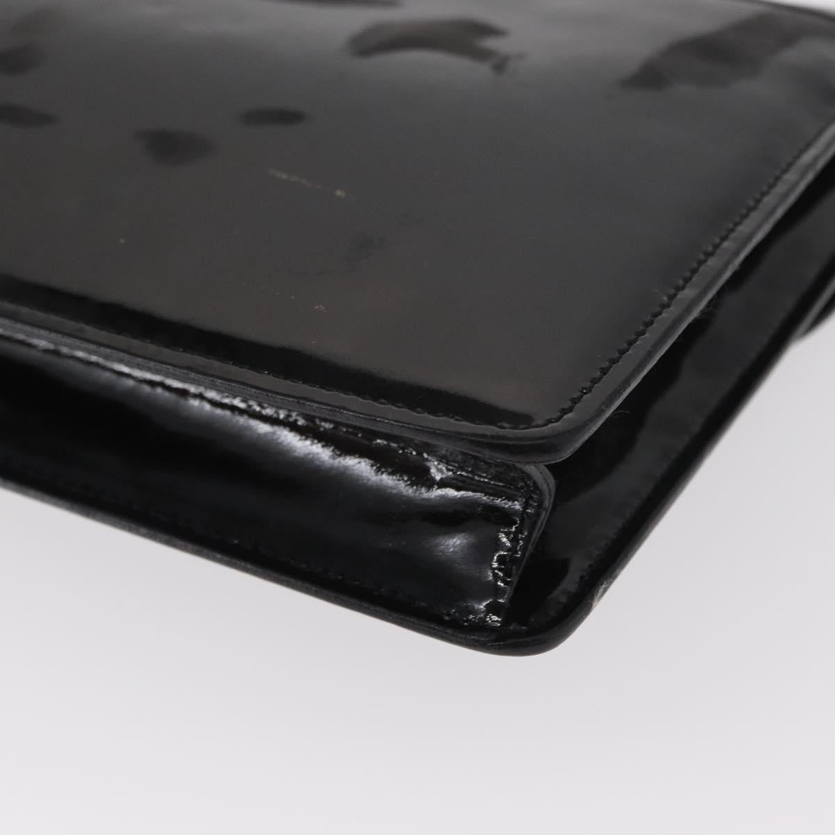 Celine Clutch Bag Enamel Black Patent_Leather Clutche & Pouche Bag