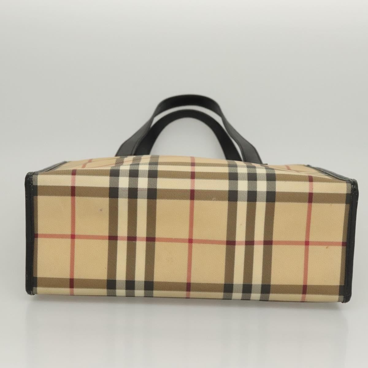 Burberry Nova Check Tote Canvas Check Pattern Beige Canvas Tote Bag