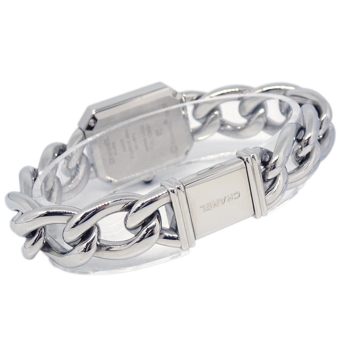 Chanel Premiere Chain Quartz Watch Stainless Steel With Diamond  Bezel Watch