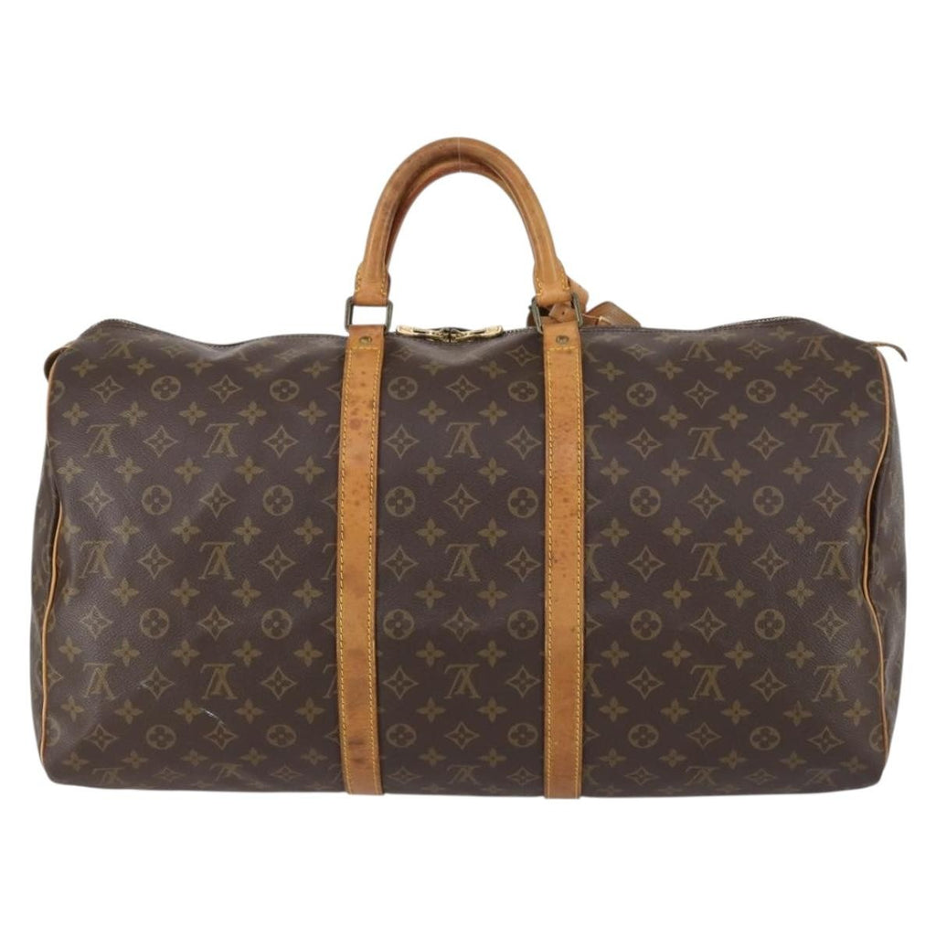 Louis Vuitton Keepall Bag Monogram Canvas Brown Canvas Travel Bag