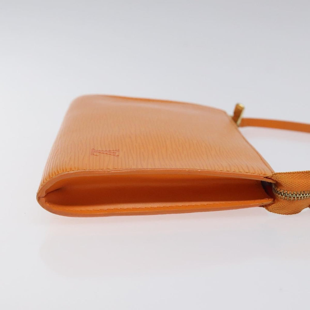 Louis Vuitton Pochette Accessoires Epi Leather Orange Leather Clutche & Pouche Bag