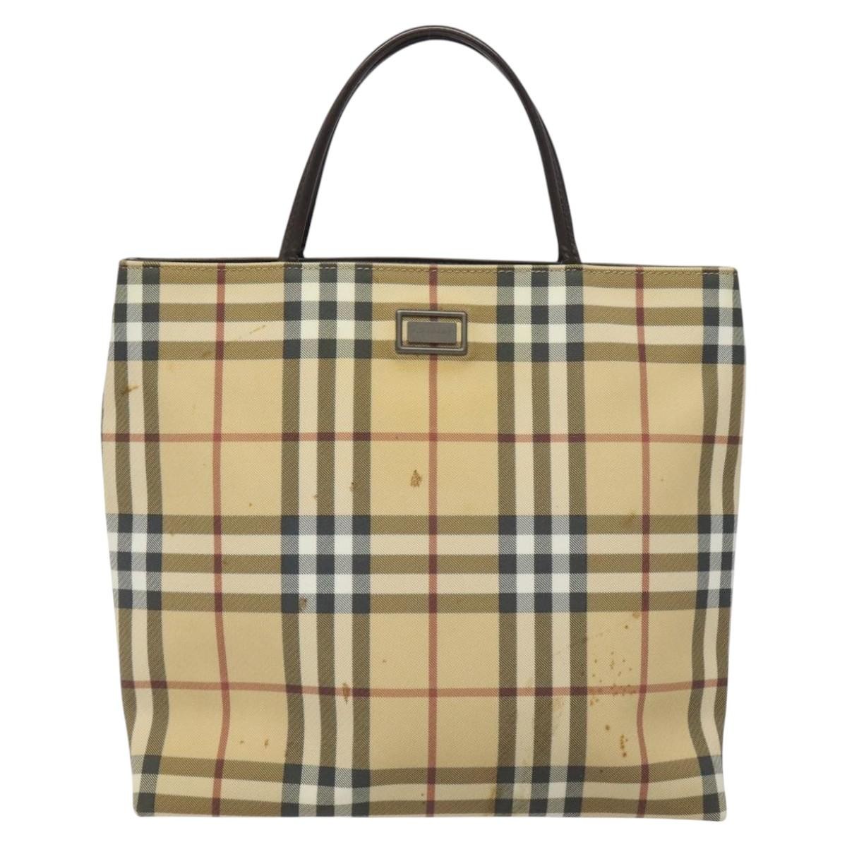 Burberry Nova Check Handbag Nova Check Canvas Beige Canvas Handbag