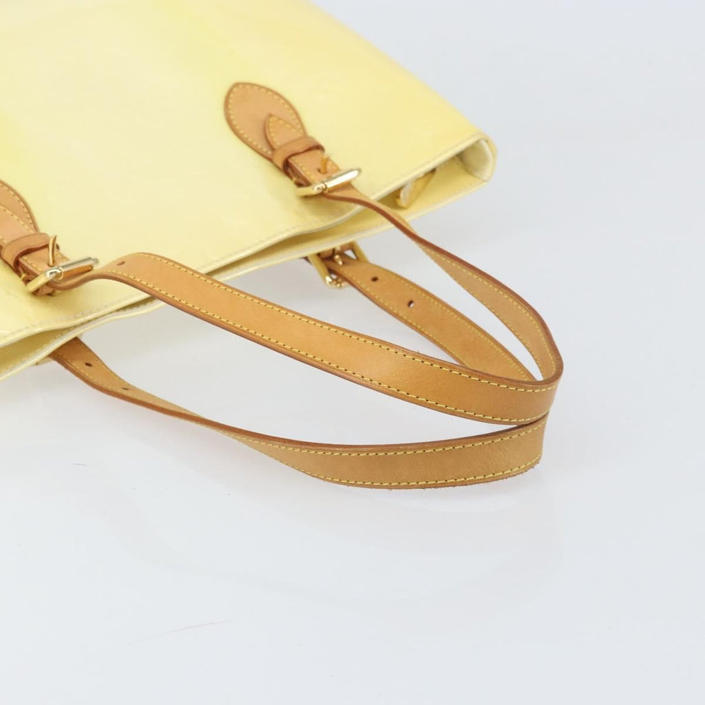 Louis Vuitton Brentwood Handbag Monogram Vernis Yellow Patent_Leather Tote Bag