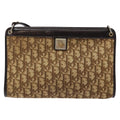 Christian Dior Vintage Trotter Shoulder Bag Canvas Brown Canvas Bag (Pre-Owned)