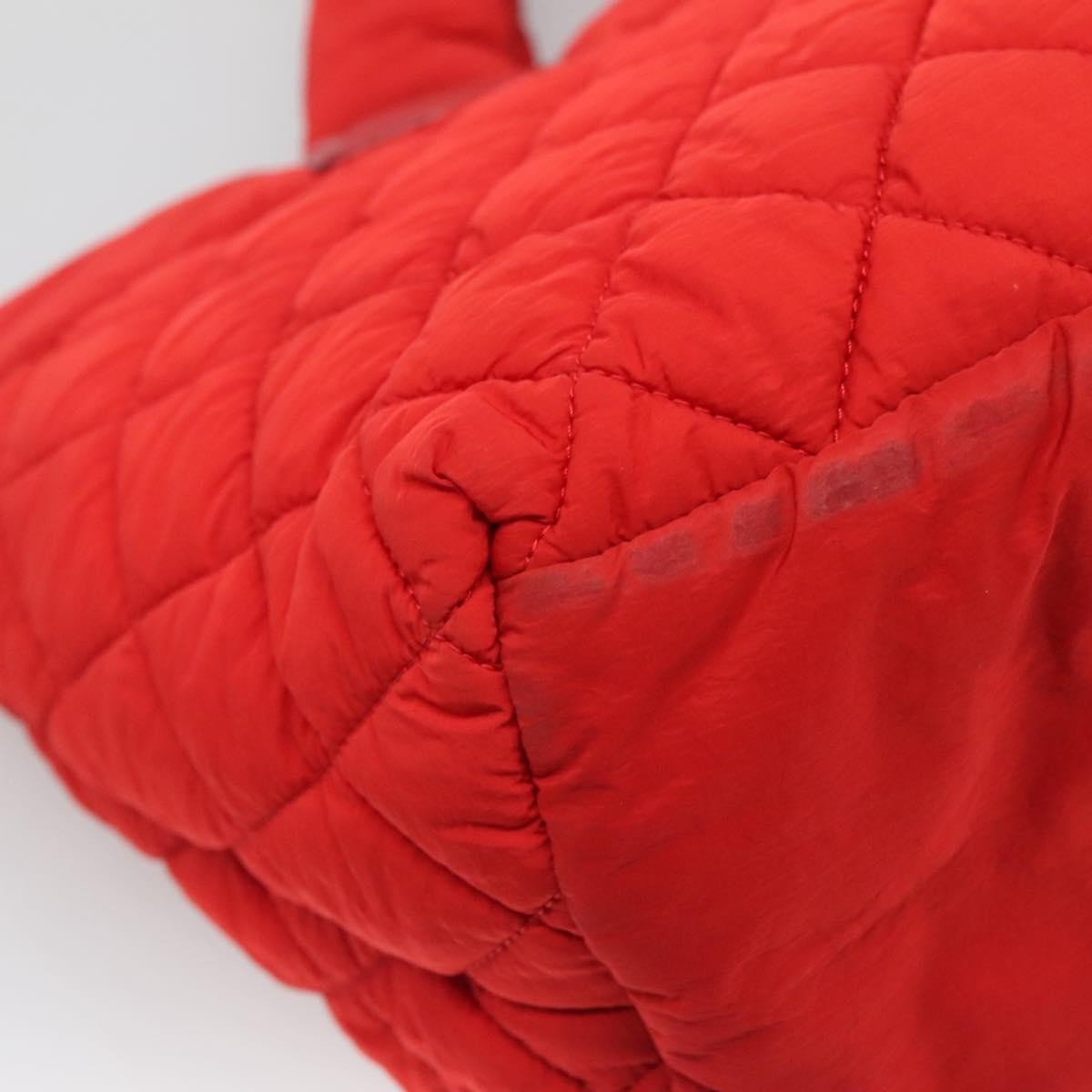Chanel Coco Cocoon Reversible Tote Quilted Nylon Red Nylon Tote Bag Bag