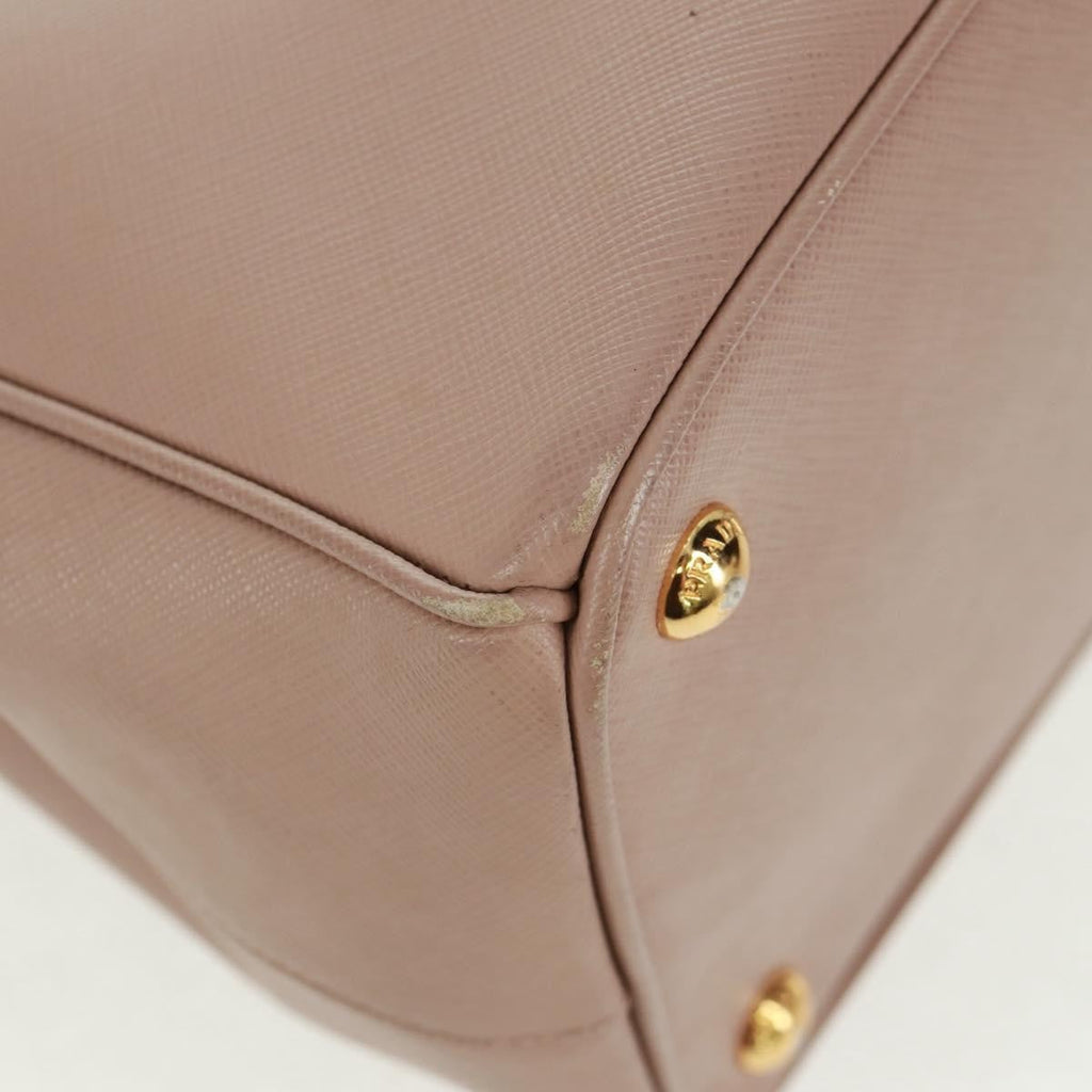 Prada Double Zip Lux Tote Saffiano Leather Pink Leather Tote Bag Bag