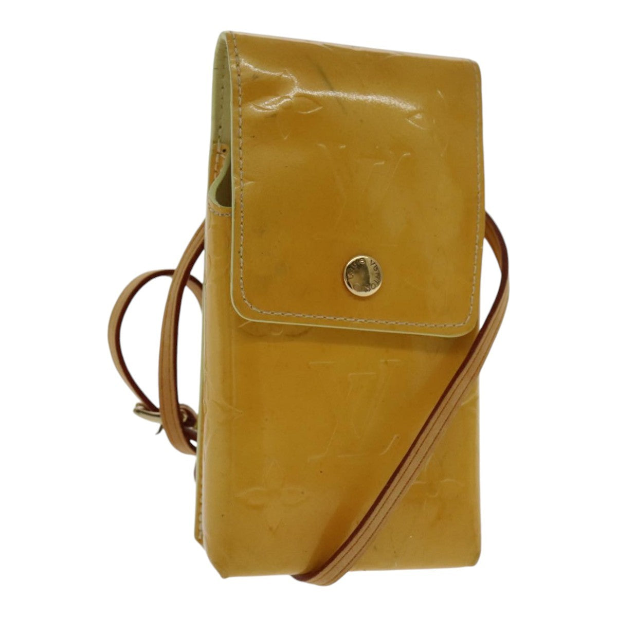 Louis Vuitton Walker Wallet Monogram Vernis Yellow Patent_Leather Clutche & Pouche Bag