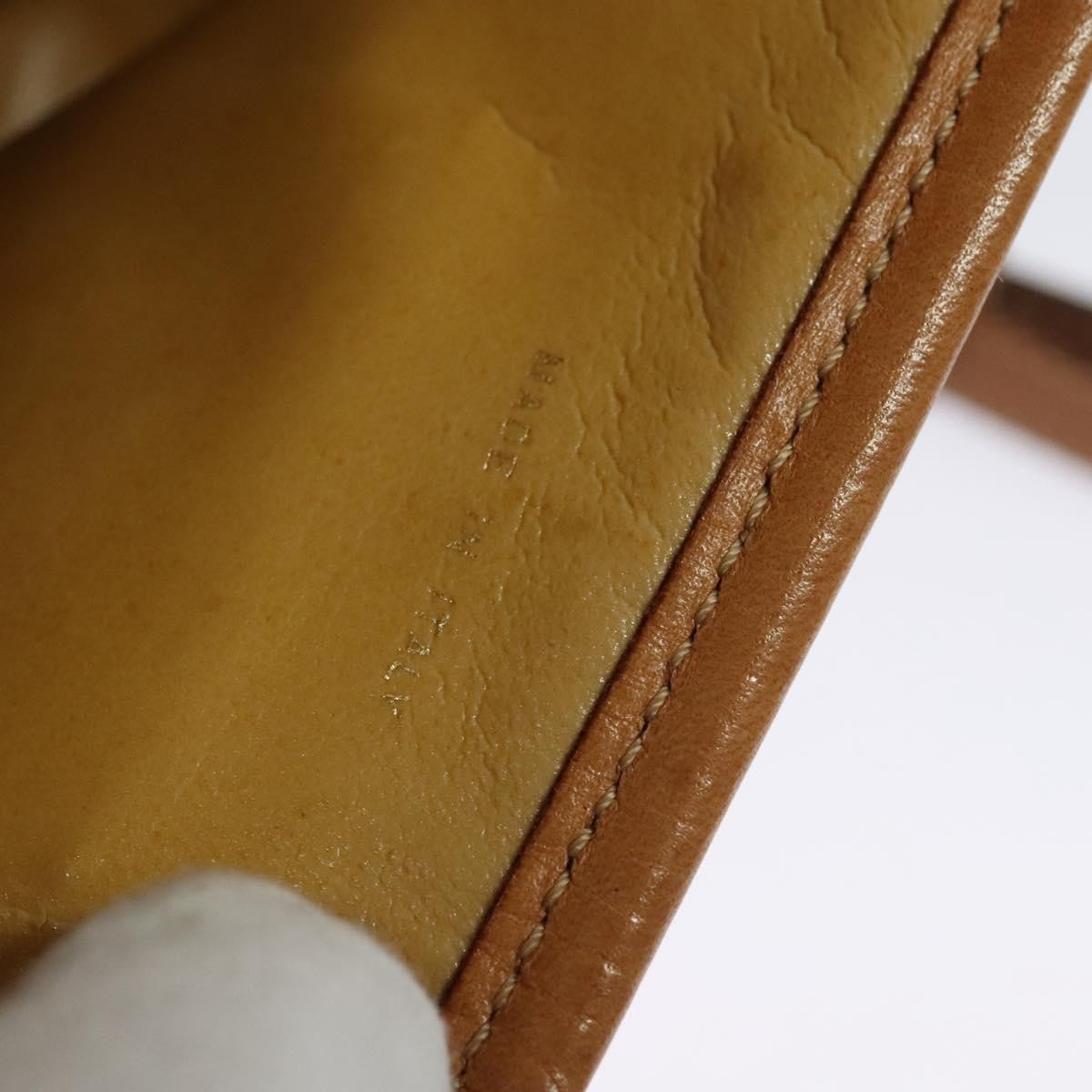 Celine Macadam Shoulder Bag Pvc Leather Beige Canvas Bag
