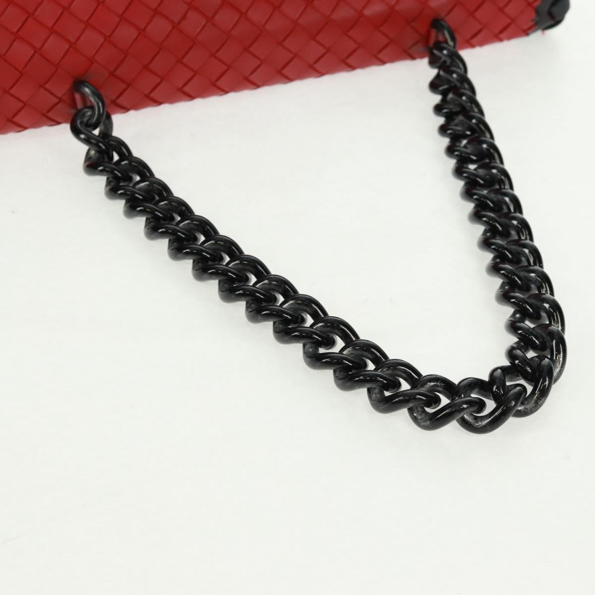 Bottega Veneta Glass Shoulder Bag Intrecciato Nappa With Snakeskin Red Leather Shoulder Bag Bag