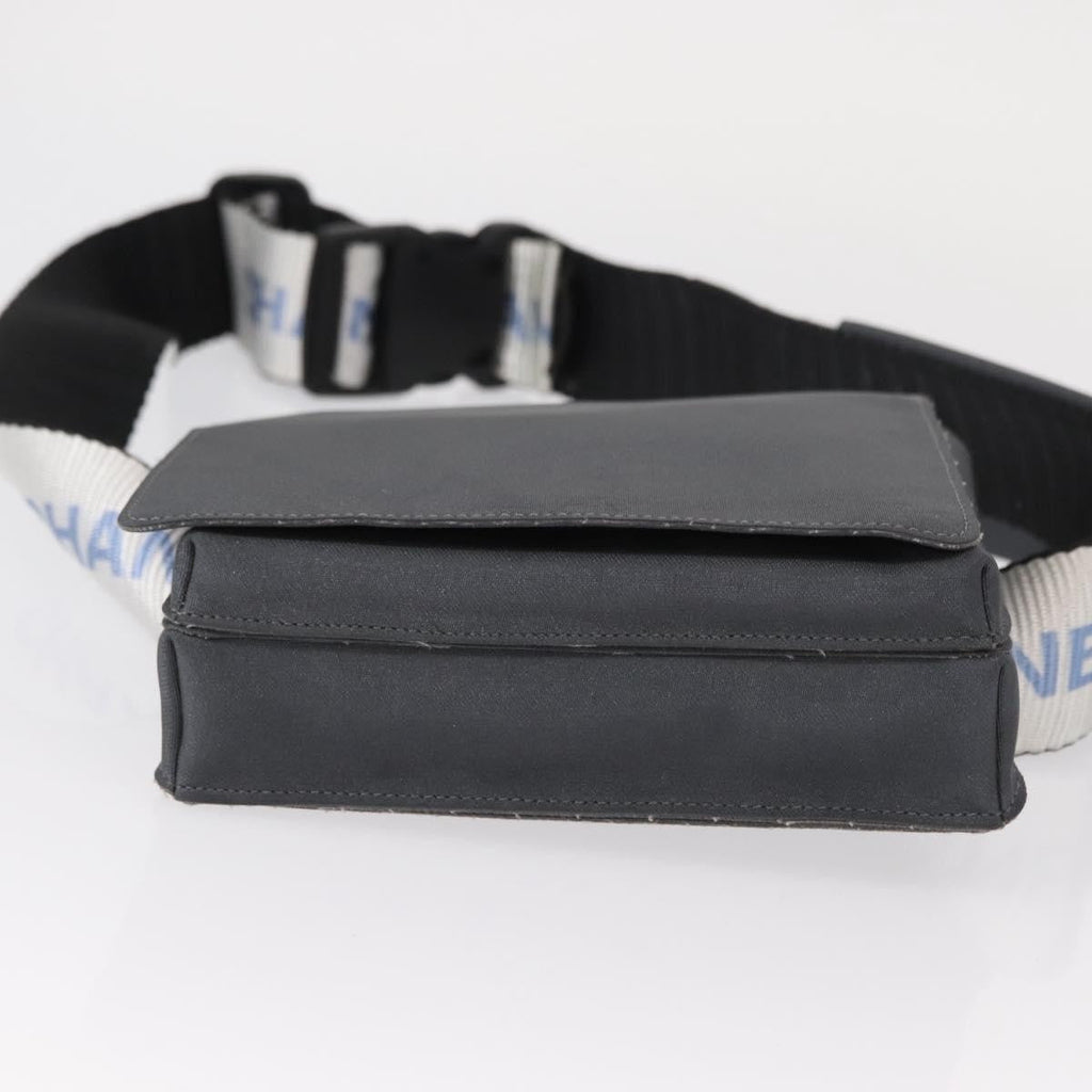 Chanel Sport Line Waist Bag Nylon Gray Nylon Shoulder Bag Bag