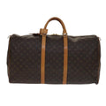 Louis Vuitton Keepall Bag Monogram Canvas Brown Canvas Travel Bag