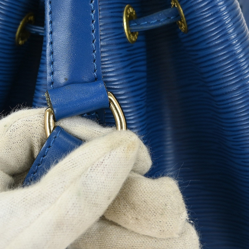 Louis Vuitton Noe Handbag Epi Leather Blue Leather Shoulder Bag