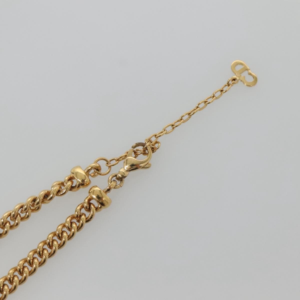 Christian Dior Cd Pendant Necklace Gold-Plated Gold Metal Jewelry (Pre-Owned)