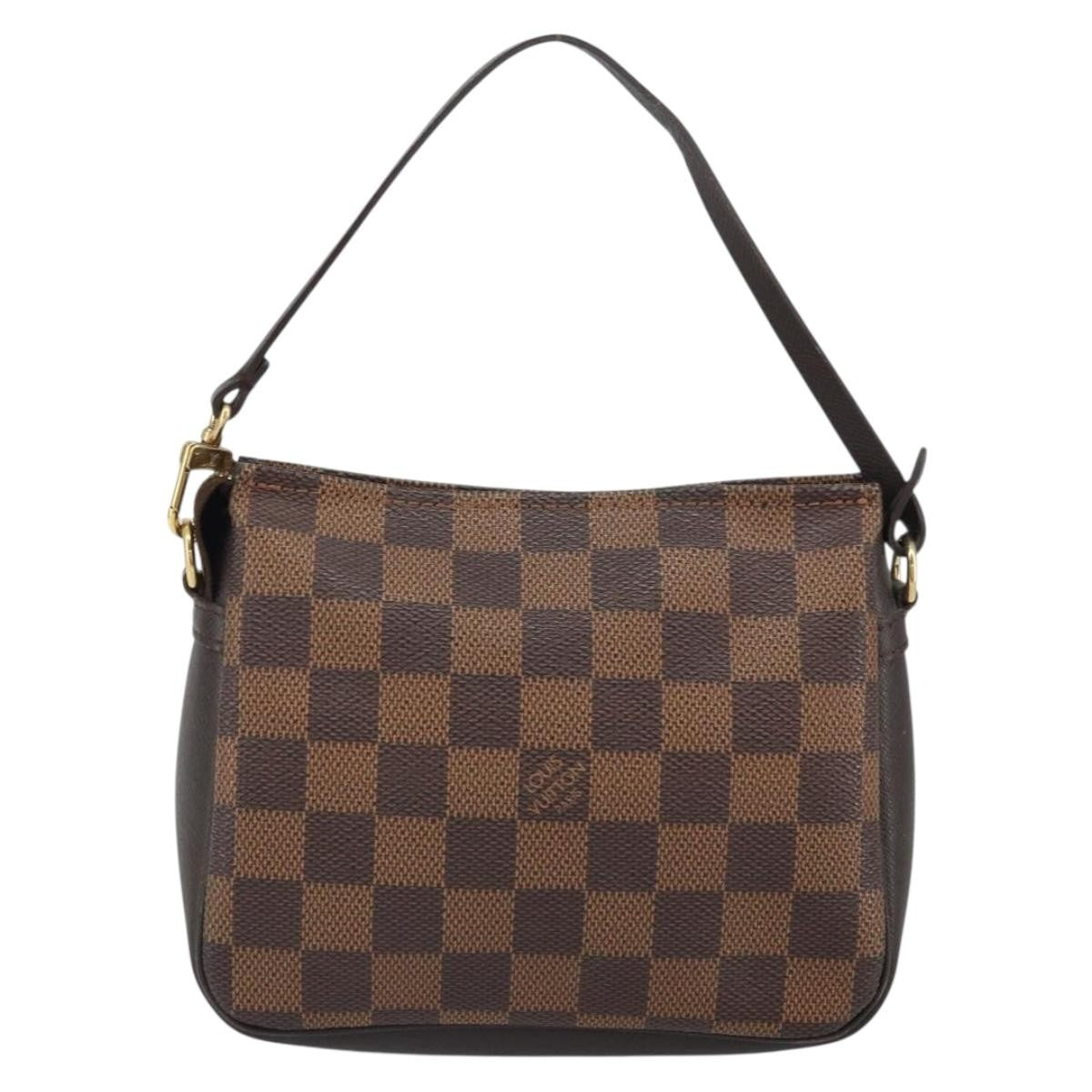Louis Vuitton Trousse Make Up Bag Damier Canvas Brown Canvas Clutche & Pouche Bag
