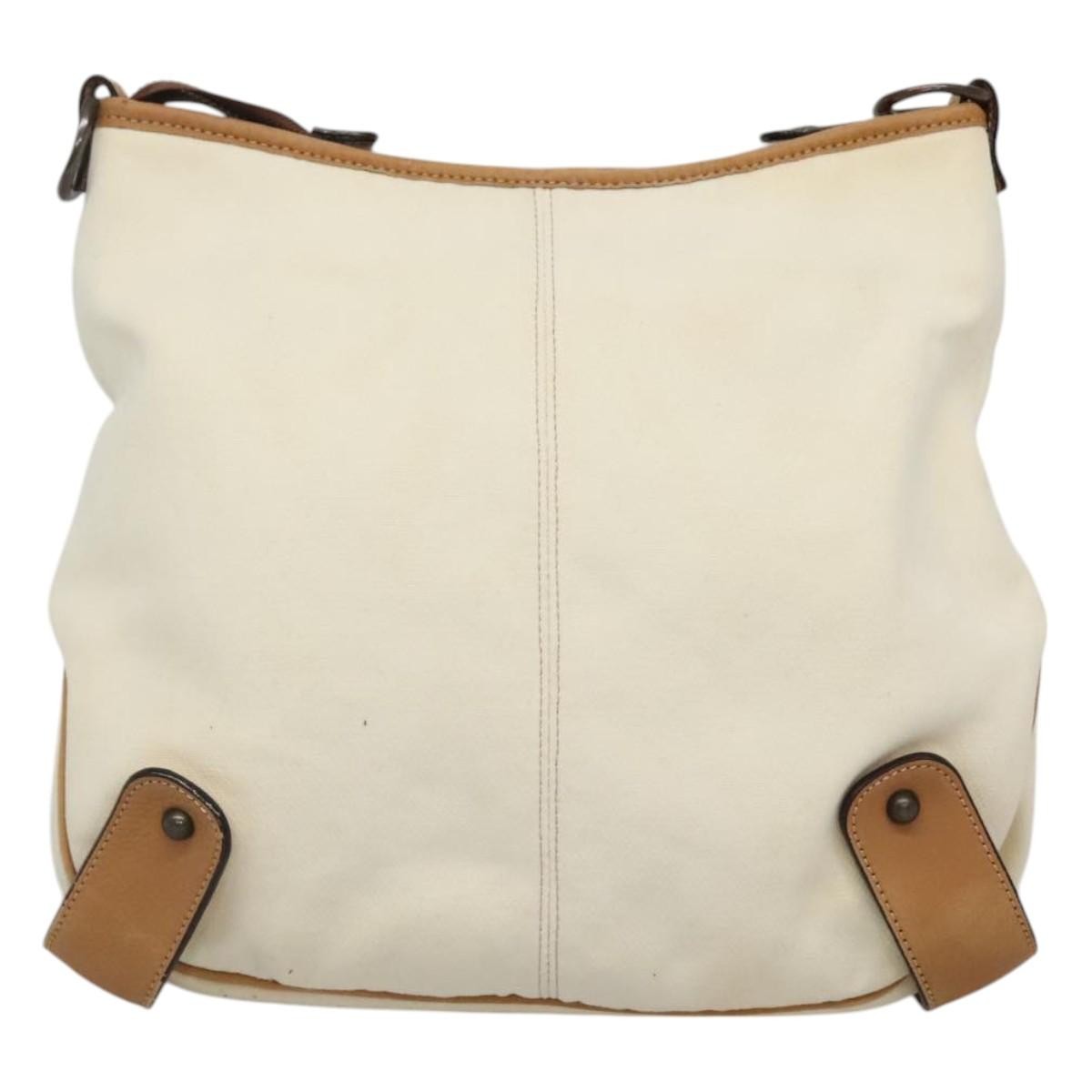 Burberry Blue Label Shoulder Bag Canvas White Canvas Shoulder Bag