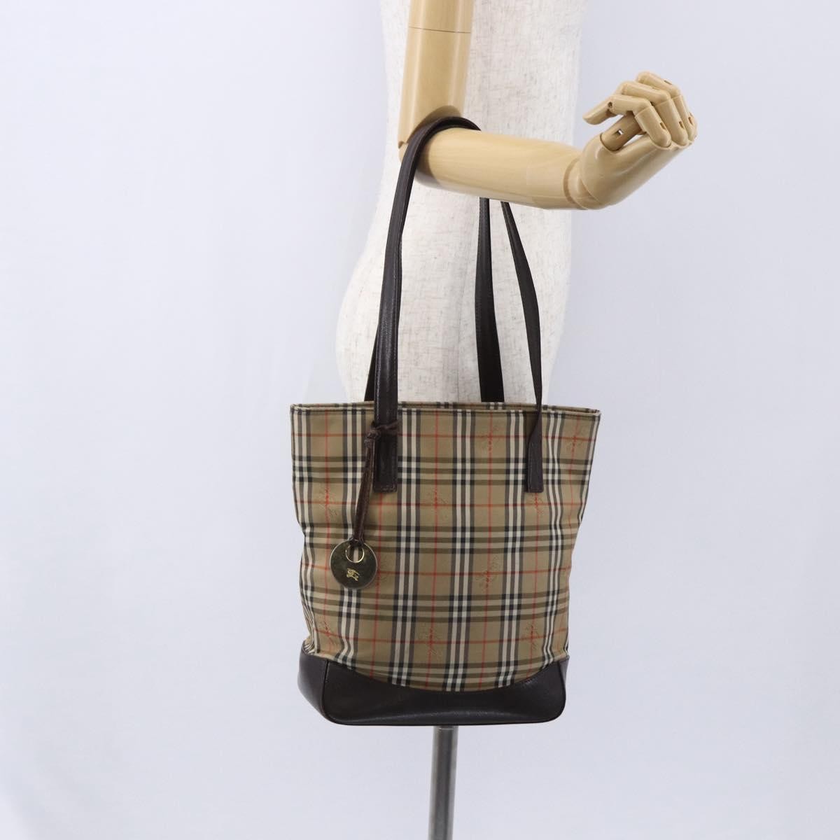 Burberry Vintage Tote Bag Canvas Beige Canvas Tote Bag