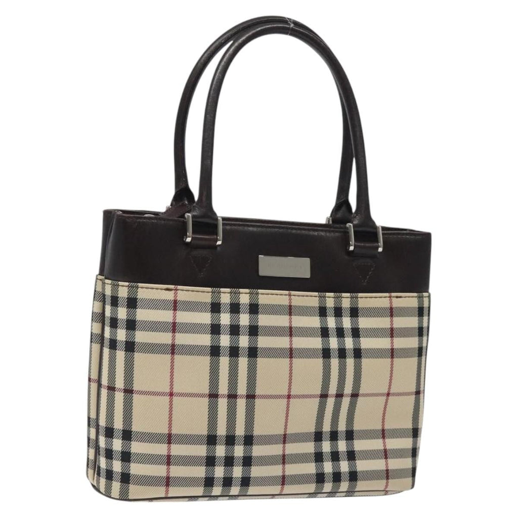 Burberry Nova Check Handbag Nova Check Canvas And Leather Beige Canvas Handbag