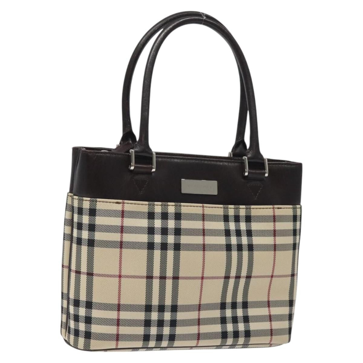 Burberry Nova Check Handbag Nova Check Canvas And Leather Beige Canvas Handbag