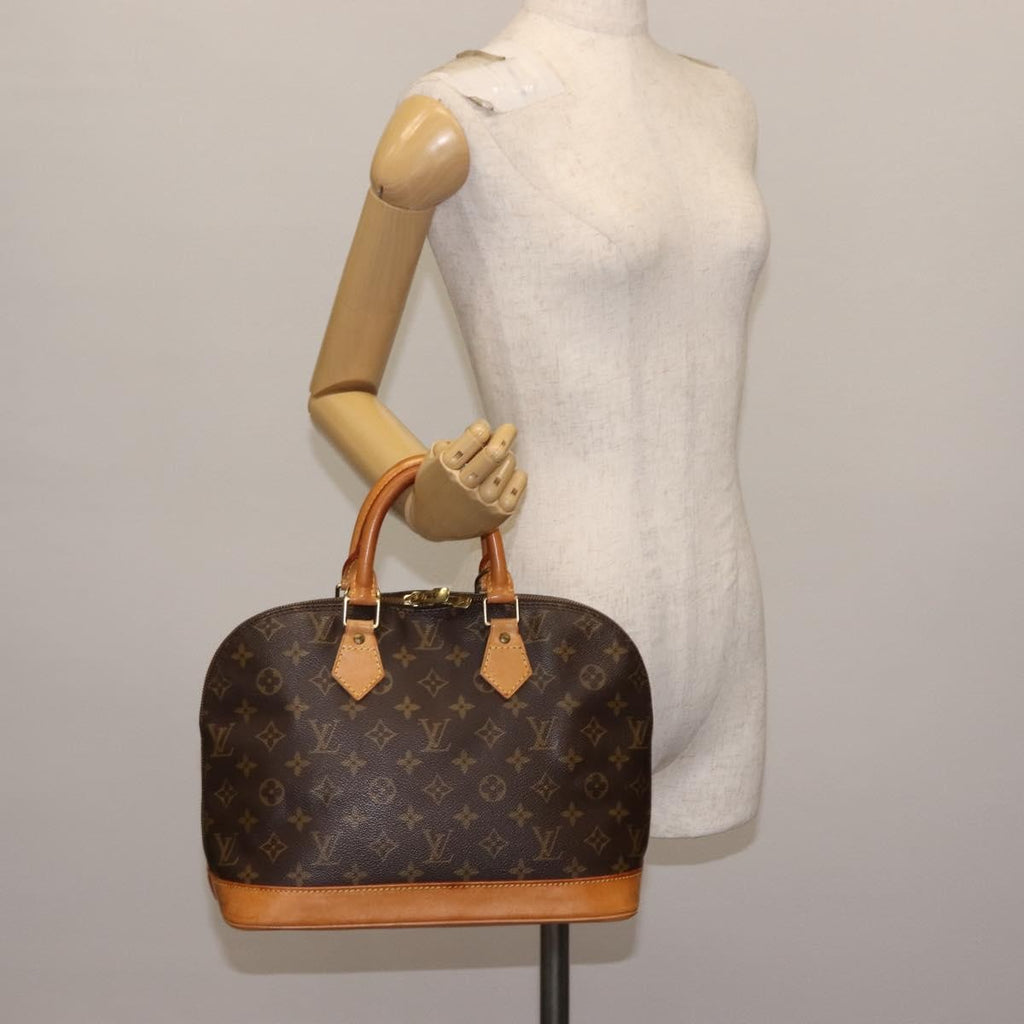 Louis Vuitton Alma Handbag Monogram Canvas Brown Canvas Handbag