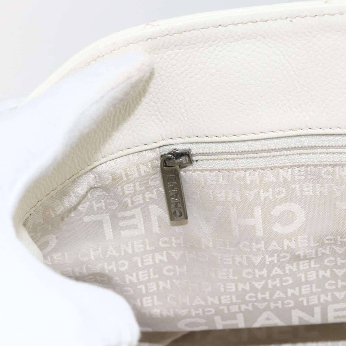 Chanel Square Stitch Tote Quilted Leather White Leather Tote Bag Bag