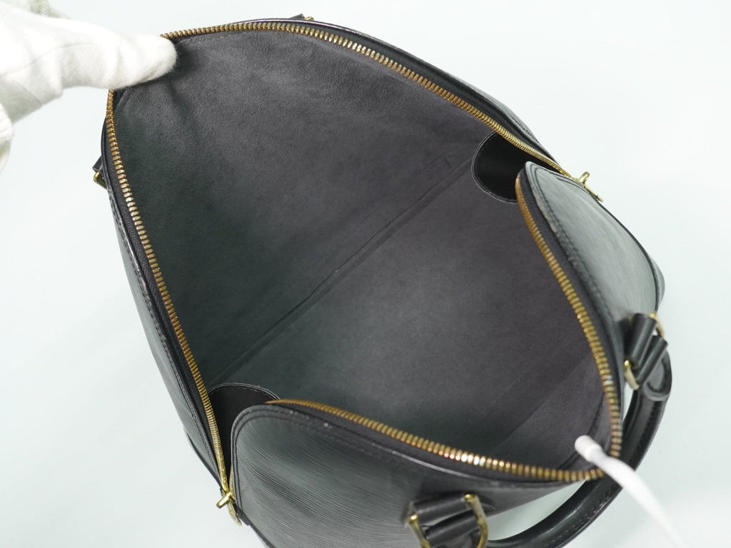 Louis Vuitton Alma Handbag Epi Leather Black Leather Handbag