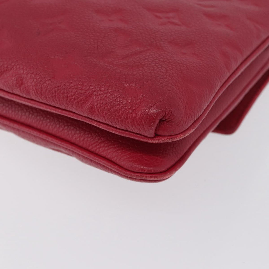 Louis Vuitton Twice Handbag Monogram Empreinte Leather Burgundy Leather Shoulder Bag
