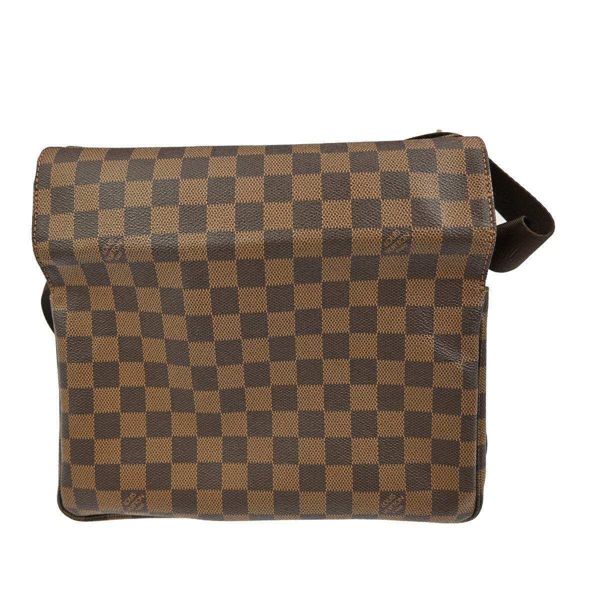 Louis Vuitton Naviglio Handbag Damier Brown Canvas Shoulder Bag