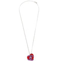 Chanel Cc And Heart Pendant Necklace Metal Silver Silver_Plated Necklace Jewelry