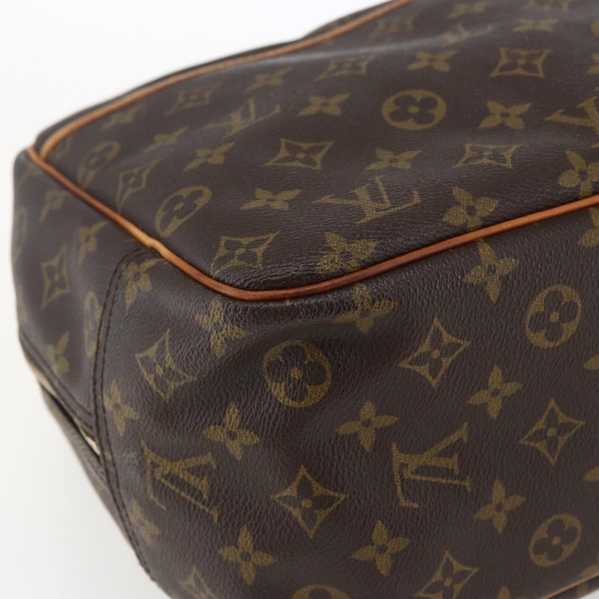 Louis Vuitton Deauville Handbag Monogram Canvas Brown Canvas Handbag