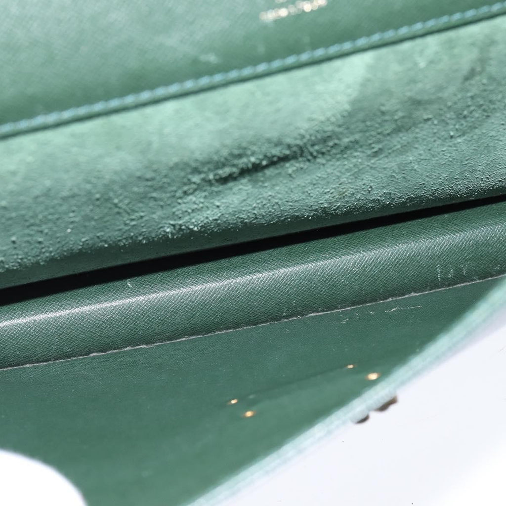 Louis Vuitton Serviette Kourad Briefcase Taiga Leather Green Leather Briefcase Bag