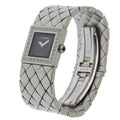 Chanel Matelasse Quartz Watch Stainless Steel With Diamond Bezel Watch