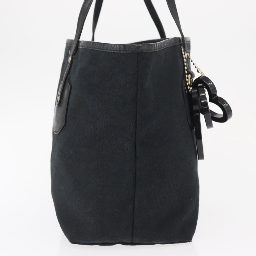 Gucci Jolie Web Tote Gg Canvas Black Canvas Tote Bag Bag (Pre-Owned)