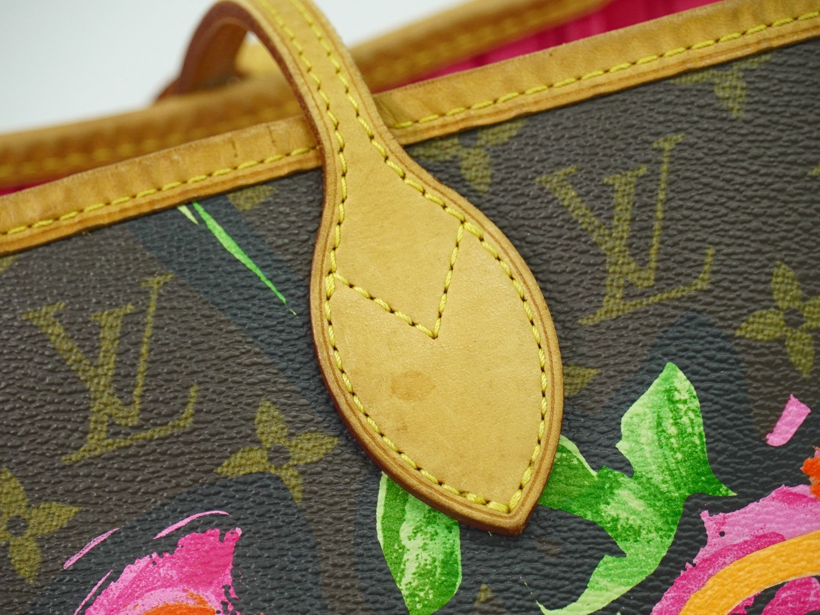 Louis Vuitton Neverfull Tote Limited Edition Monogram Roses Brown Canvas Tote Bag