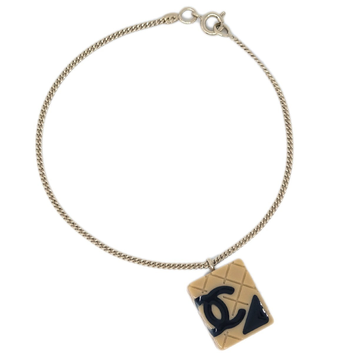 Chanel Vintage Rue Cambon Chain Charm Bracelet Metal Gold Gold_Plated Bracelet Jewelry