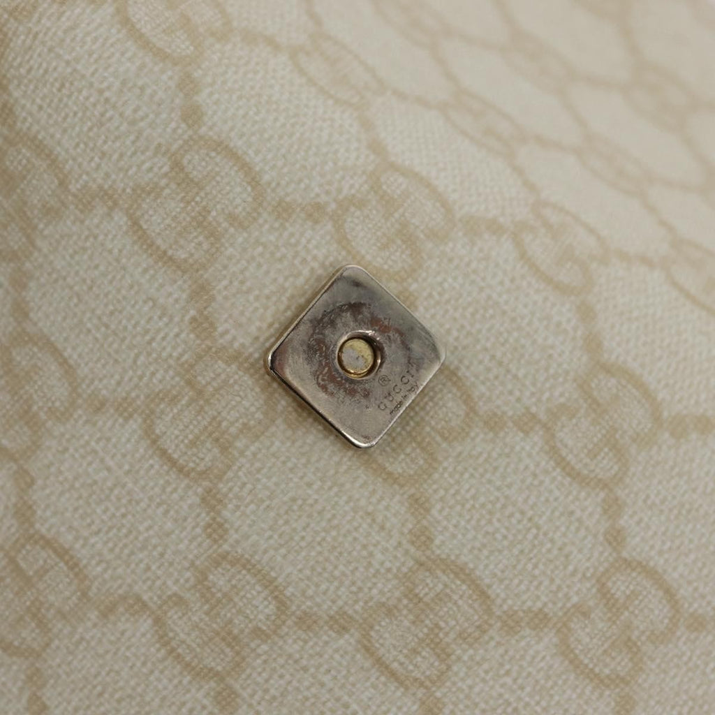 Gucci Flap Messenger Gg Coated Canvas Beige Canvas Shoulder Bag Bag (Pre-Owned)