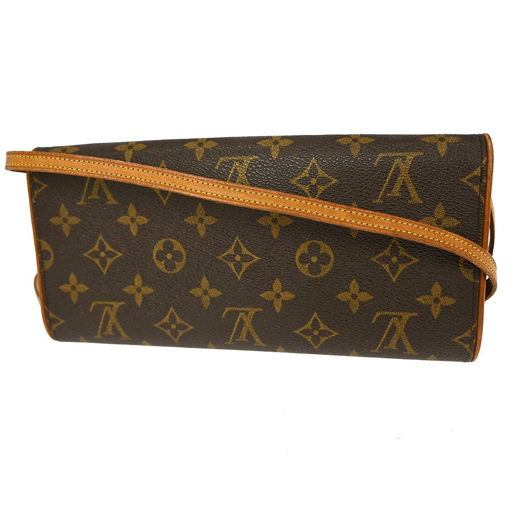 Louis Vuitton Twin Handbag Monogram Canvas Brown Canvas Clutche & Pouche Bag