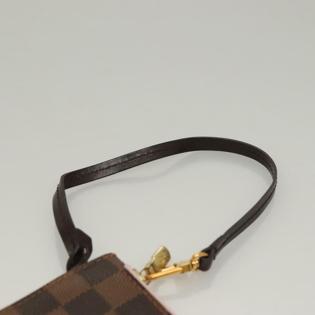 Louis Vuitton Neverfull Pochette Damier Brown Canvas Bag
