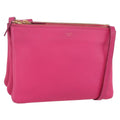 Celine Trio Crossbody Bag Leather Pink Leather Shoulder Bag Bag