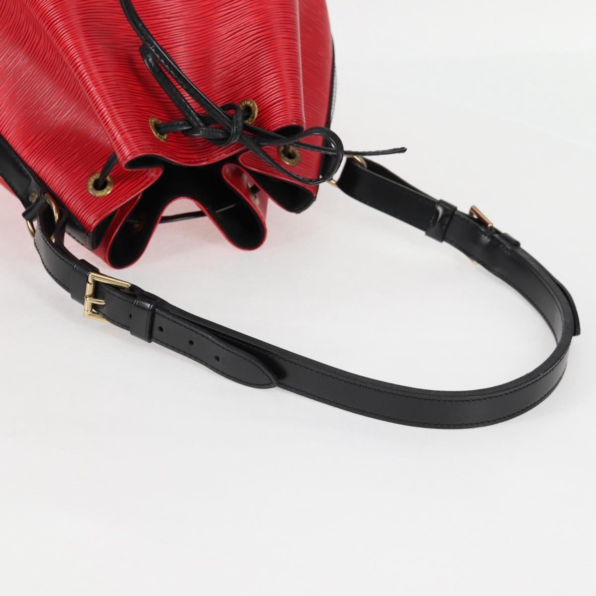 Louis Vuitton Bicolor Petit Noe Handbag Epi Leather Red Leather Shoulder Bag